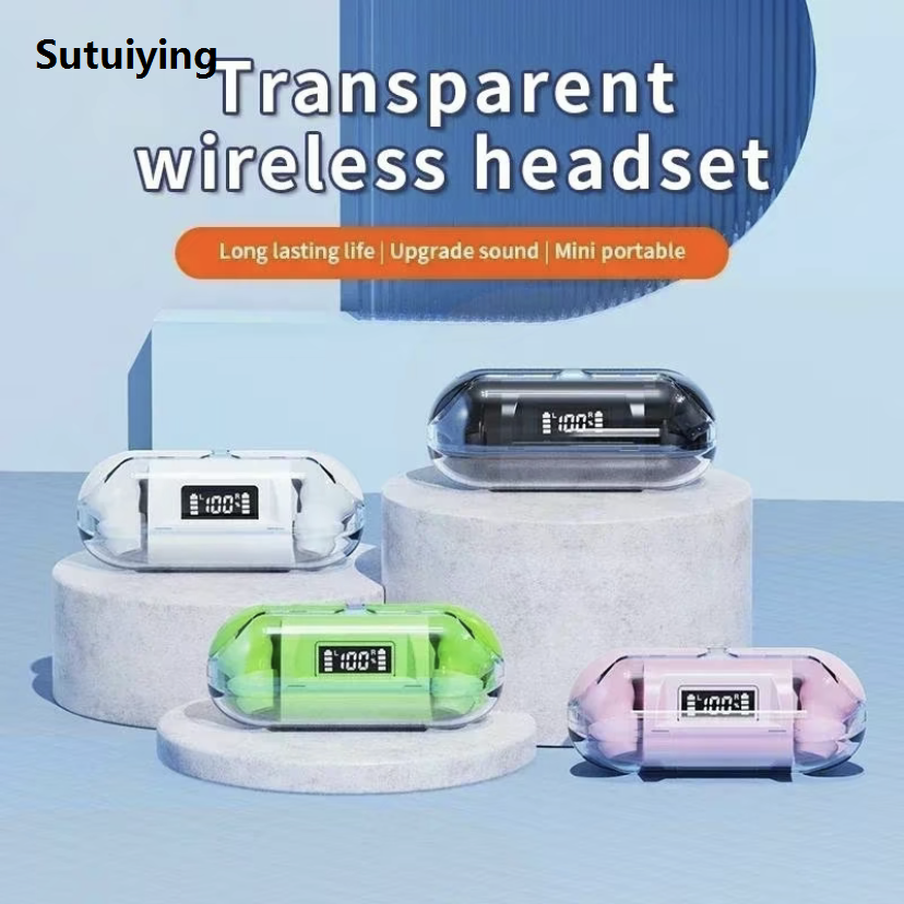 Sutuiying F8 TWS Wireless TWS Bluetooth Earphone with LED Display Touch New style Noise Canceling Earbuds Sports Music Game Headset Waterproof