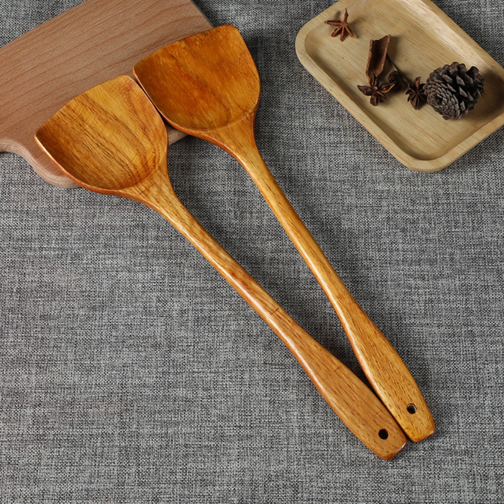 Cookware Wooden Wooden Shovel 39cm Bamboo Cooking Spatula Cooking Turner Non-stick Cooking