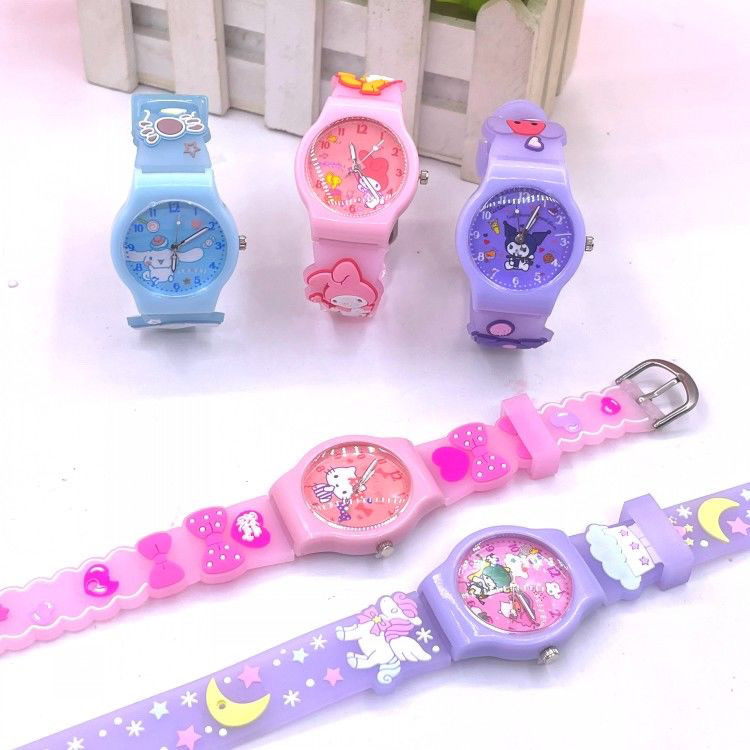 [Hot selling all over the internets]2025 Soft Silicone Watch Cartoon Children's Watch Cute Princess Student Girl Sanrio [Top-notch quality]