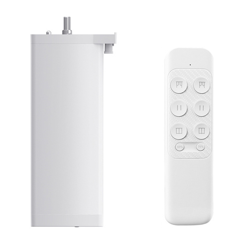 (GGBR) Tuya Zigbee Smart Electric Curtain Motor with 2 Channel Remote Intelligent Shutter Motor for Alexa EU Plug