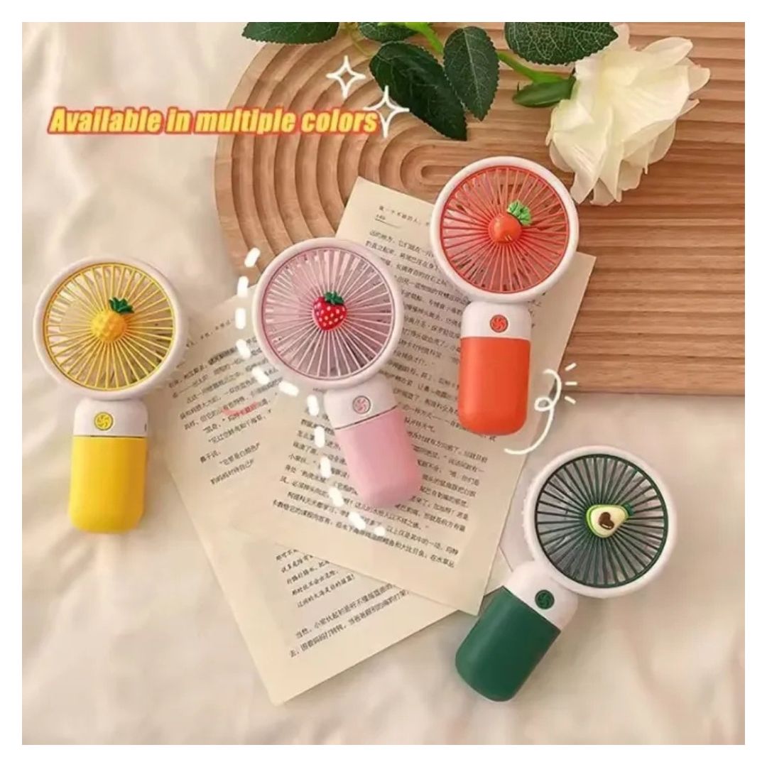 Cute Mini Portable Fan with Lithium Rechargeable Battery | 3 Speed Mode | USB fan | USB Rechargeable