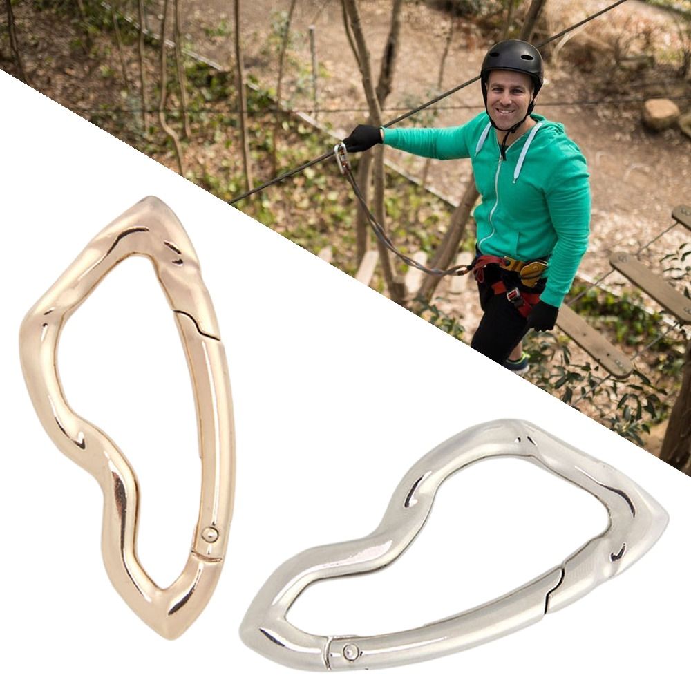 New Metal Climbing Carabiner Twisted Multifunctional Outdoor Sports Buckle Gold/Silver Camping Hiking Hook Backpack