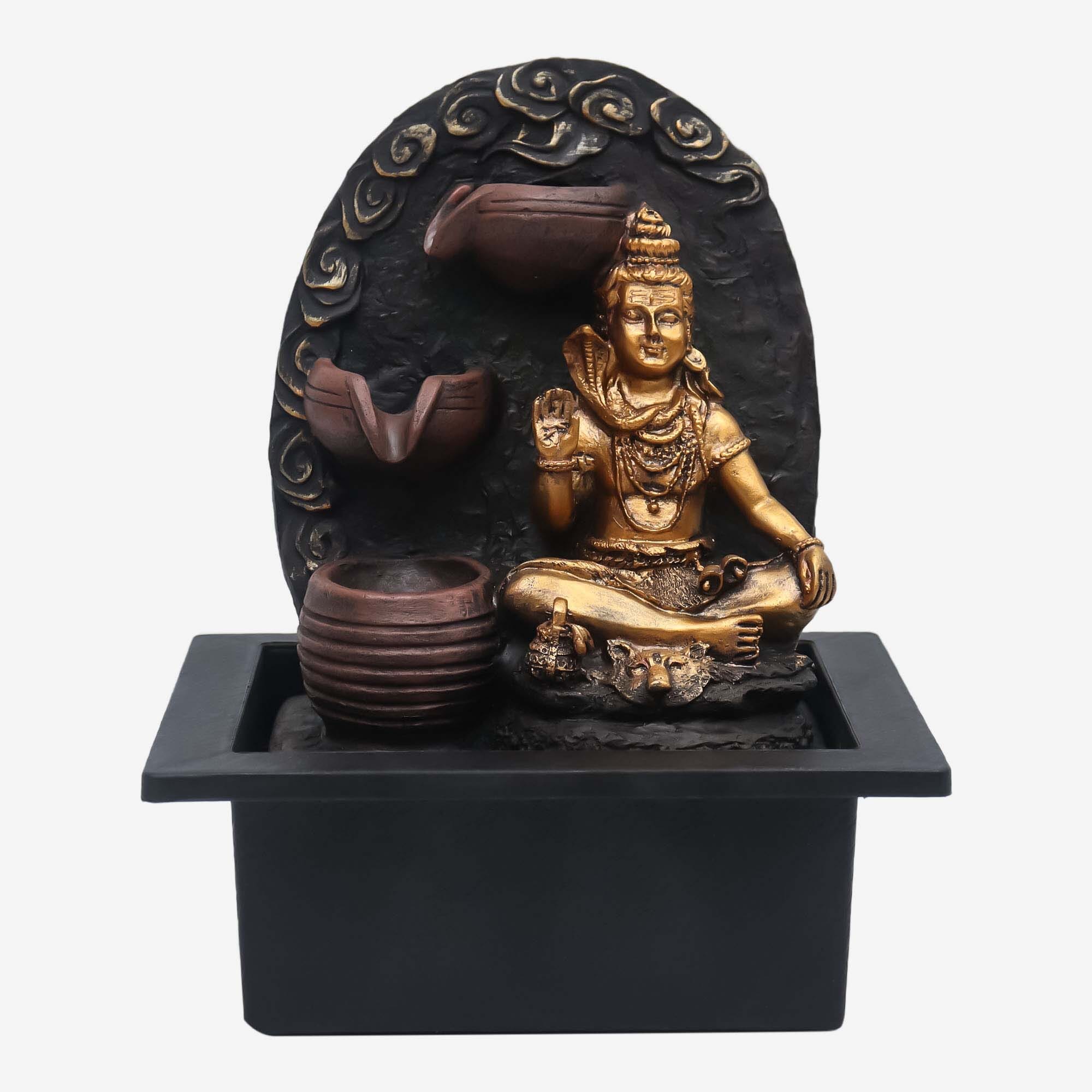 Black/Golden Color Lord Shiva Decorative Show Piece