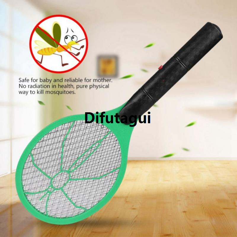Difutagui Electric Fly Swatter Mosquito Killer Wireless Battery Power Bug Luxury Zapper Racket Anti Insects Home Indoor Outdoor Repellent