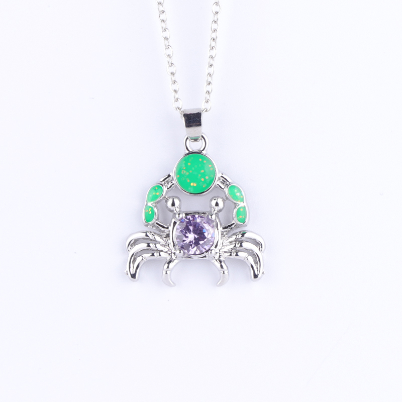 【Pocket king VOX】Lovely Female White/Blue Cute Crab Pendant Necklaces For Wo Fashion Animal Jewelry Choker Necklace Birthday Gifts