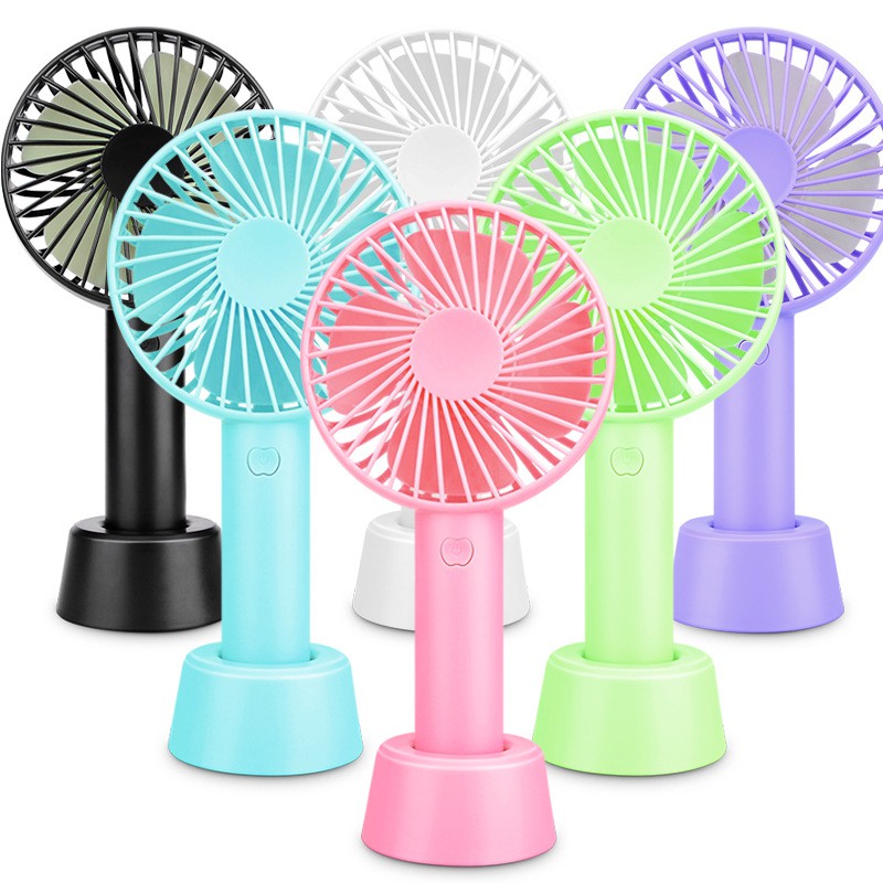 Mini Portable Fan Rechargeable With Stand 3 Speed And Long Lasting Battery Backup