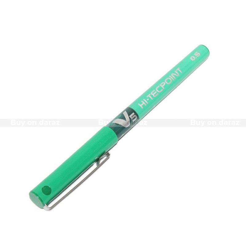 Pilot Hi-Techpoint 0.5 V5 Gel Pen 3 sets of pices (Green)