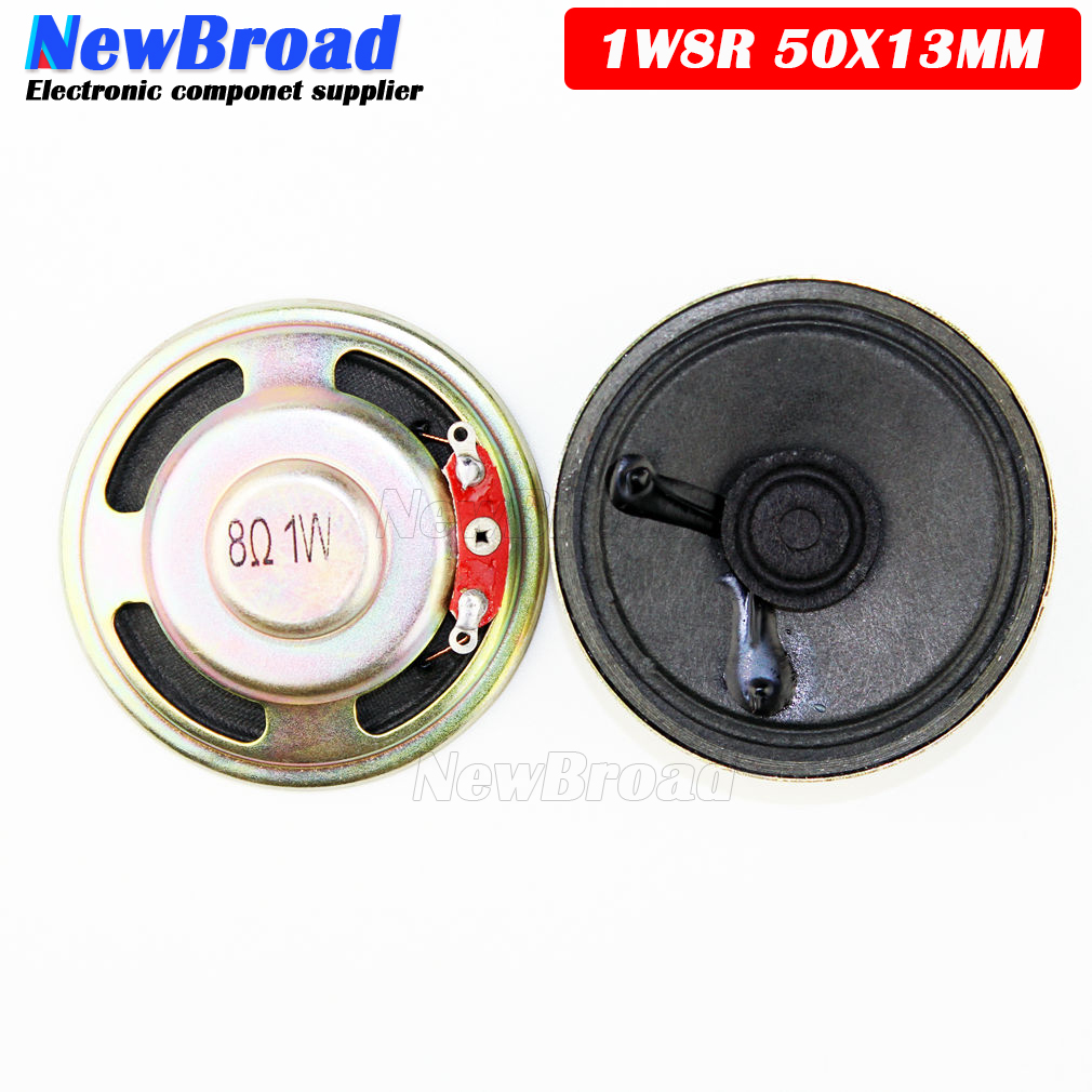 2pcs/lot New Ultra-thin speaker 8 ohms 1 watt 1W 8R speaker Diameter 50MM 5CM thickness 13MM