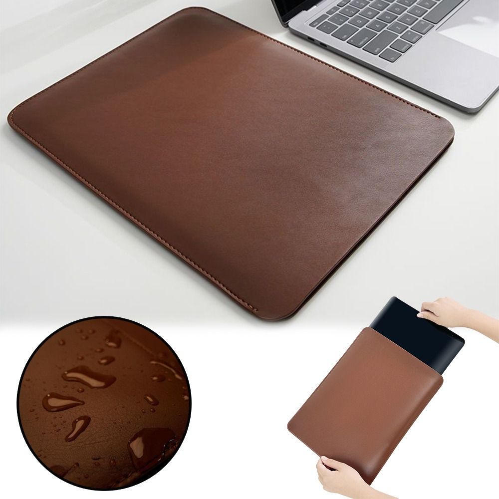 Commute 13 14 15 Inch Laptop Sleeve Carring Case PU Leather Water and Splash Proof Notebook Case Microfiber Lining Laptop Bag for Lenovo Dell Laptop
