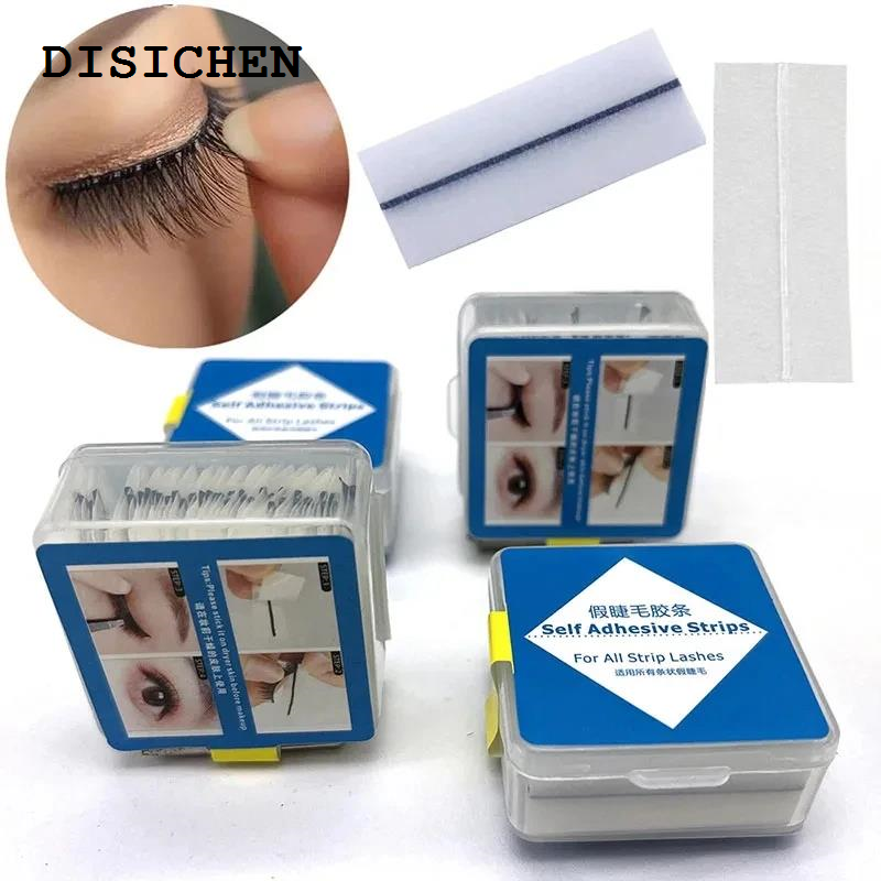 DISICHEN 2025 New 40Pcs/Box Reusable Self-Adhesive Glue-Free Eyelash Glue Strip No Glue Hypoallergenic False Eyelashes Extension Makeup Tools