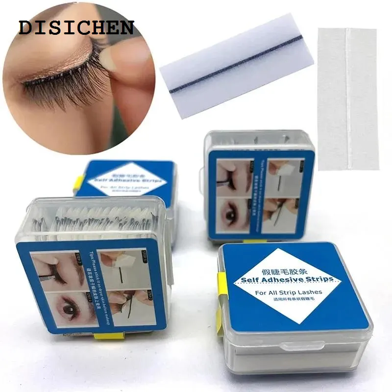 DISICHEN 2025 New 40Pcs/Box Reusable Self-Adhesive Glue-Free Eyelash Glue Strip No Glue Hypoallergenic False Eyelashes Extension Makeup Tools