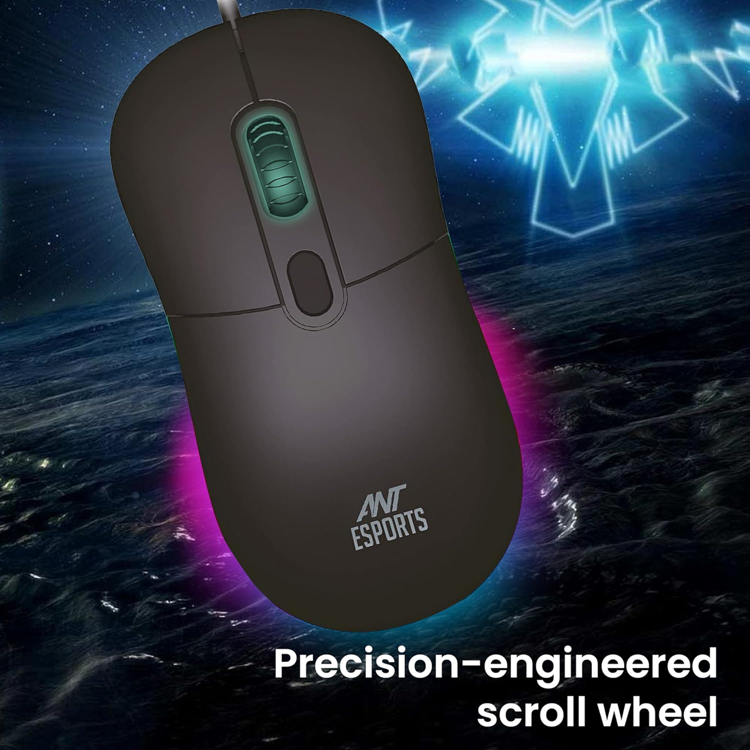 Ant Esports GM40 Wired Optical Gaming Mouse with RGB LED, Lightweight and Ergonomic Design, DPI Upto 2400, Compatible with Windows and Mac