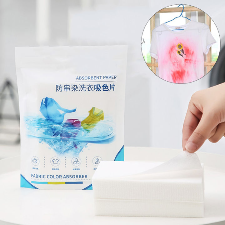 50 pcs Anti-Staining Clothes Laundry Paper Sheets Anti-String Mixing Color Absorption Film Washing Machine Clean Clothe Laundry Tablets
