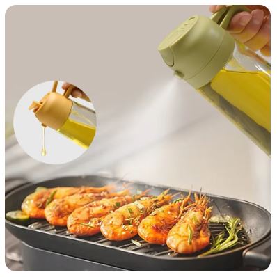 2 In 1 Oil Spray Bottle Cooking Oil Dispensers Olive Oil Sprayer Mister Kitchen Accessories