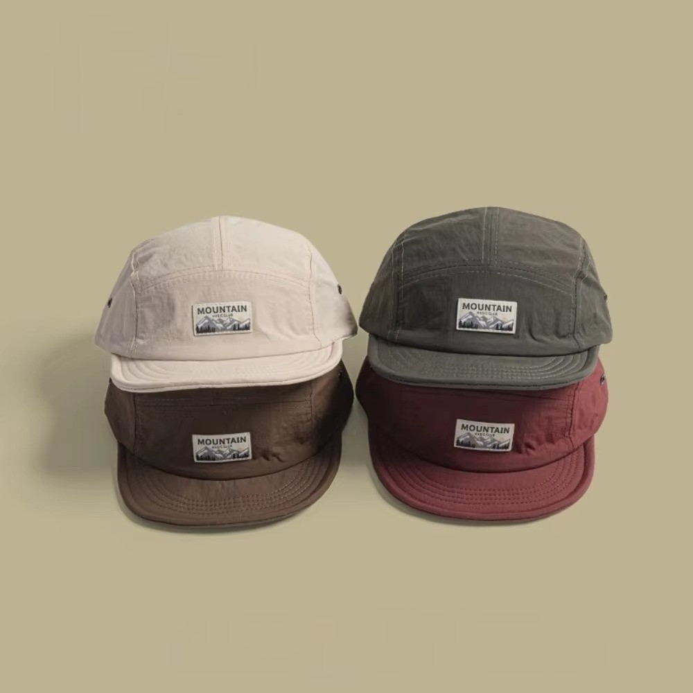 Fashion Short Brim 5 Panel Cap Quick Dry Sun Protection Baseball Cap Adjustable Lightweight Sunscreen Cap Women Men