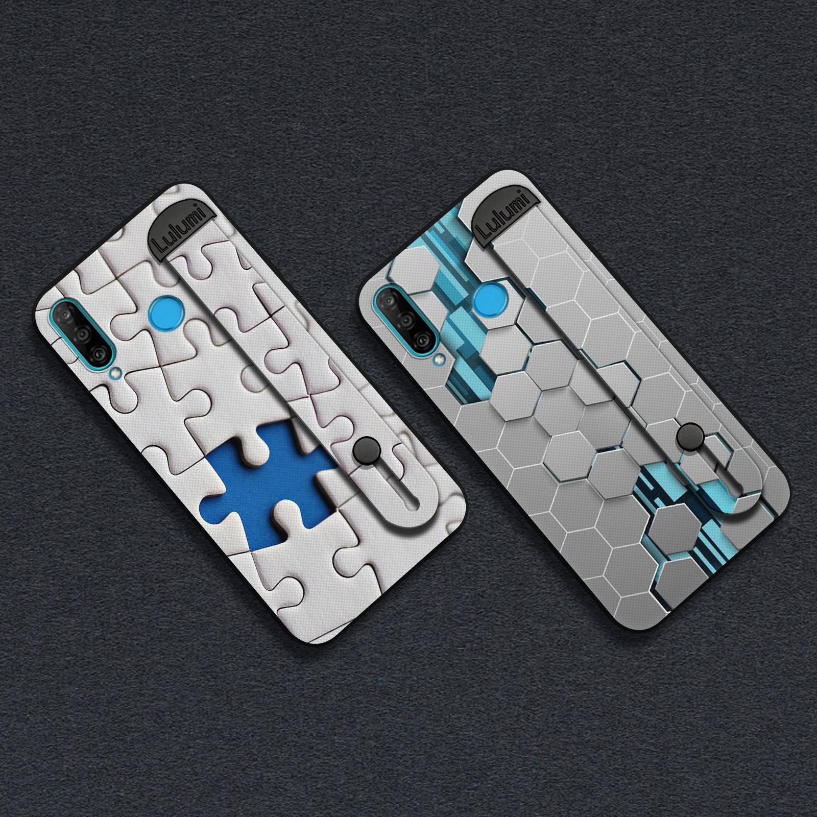 Commerce Back Cover Phone Case For Huawei P30 Lite/Nova 4E/Honor 20s Phone Holder Nature Masculine Personality Kickstand