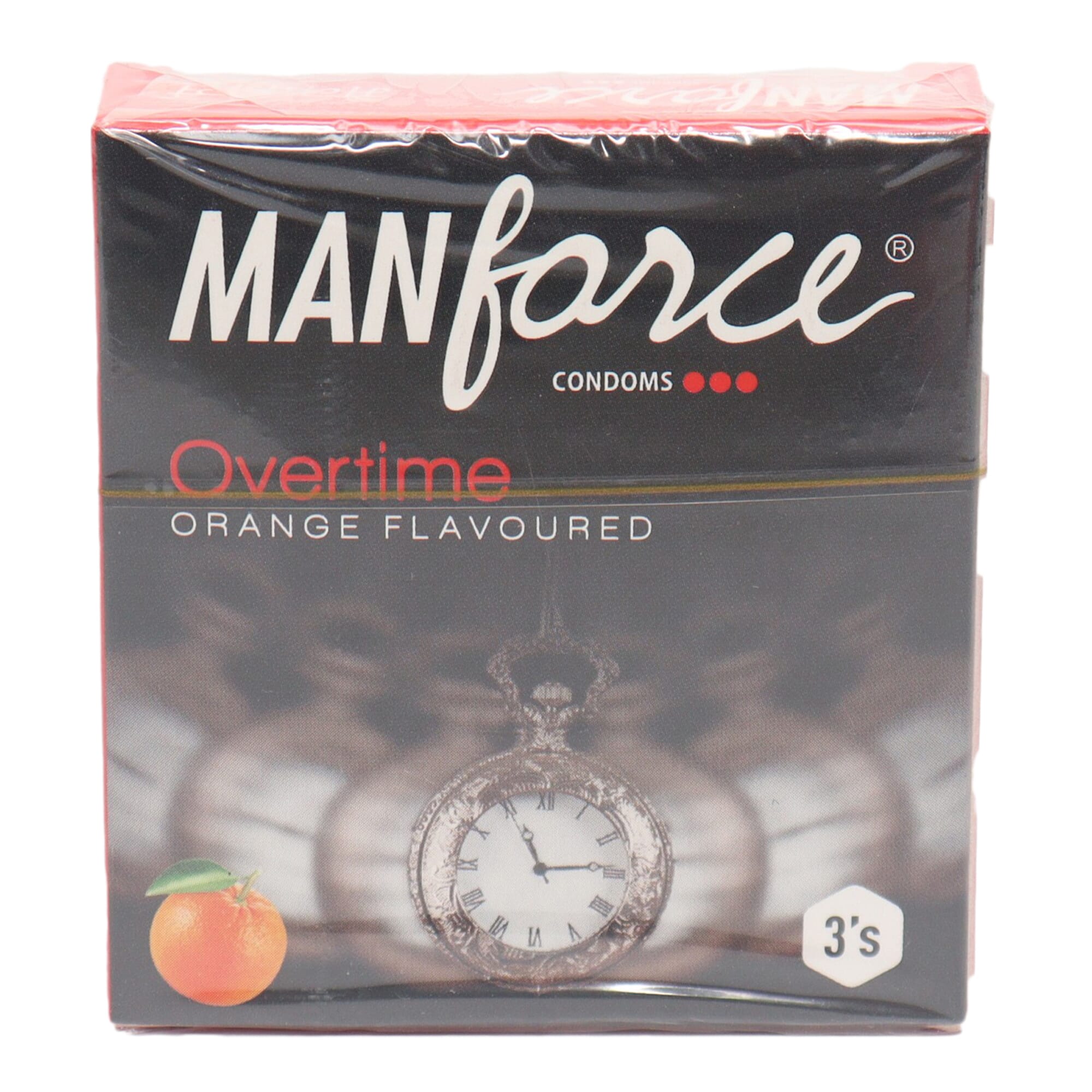 Manforce Overtime Orange Flavored 3Pcs Dotted Condom