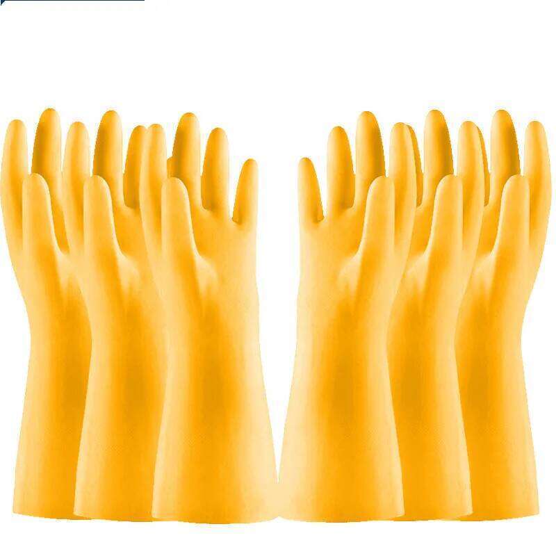 1/3 pairs of household thin waterproof latex dishwashing cleaning tools washing dishes laundry housework gloves