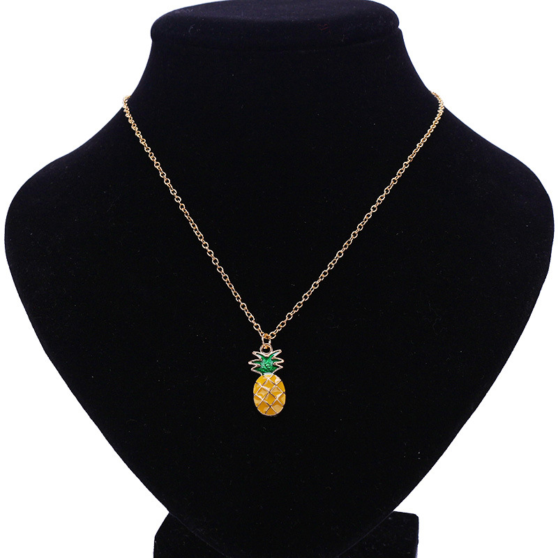 【Mega Sale】New Fashion Pineapple Pineapple Cute Sweet Necklace Women's Collarbone Necklace Direct Selling