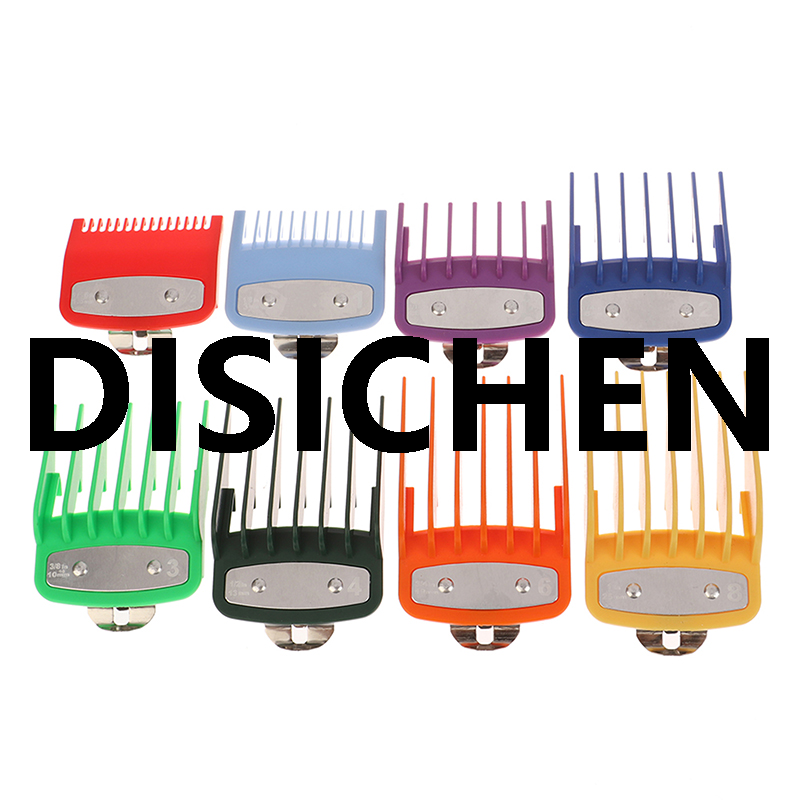8 Pcs/lot Brand New Professional Hair Clipper Limit Comb Cutting Guide Combs 1.5/3/4.5/6/10/13/19/25MM Set Barber Accessories