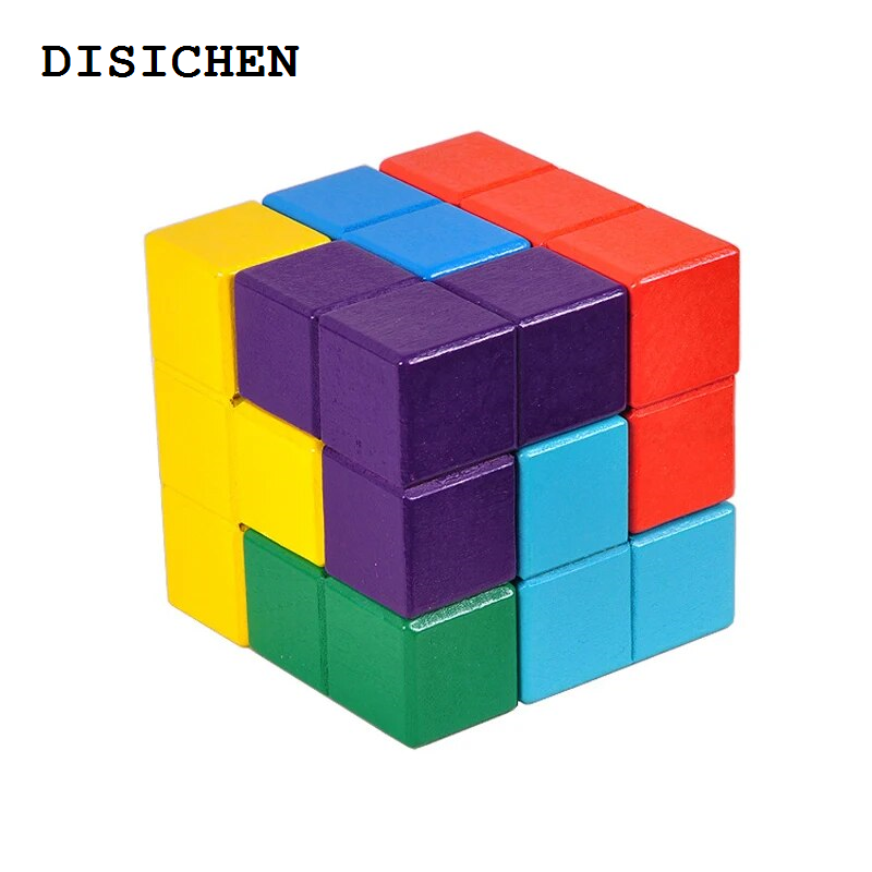 DISICHEN New style gan cube 3D Wooden Cube Puzzle Game IQ Brain Teasers Rompecabezas Montessori Quebra Cabeça Infantil Educativo Juguetes Y AficionesWooden Toys