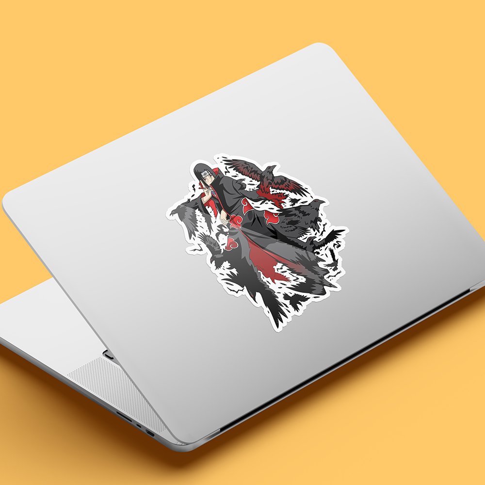 Naruto Anime Akatsuki Member Uchiha Itachi Design Sticker For Laptop Notebooks