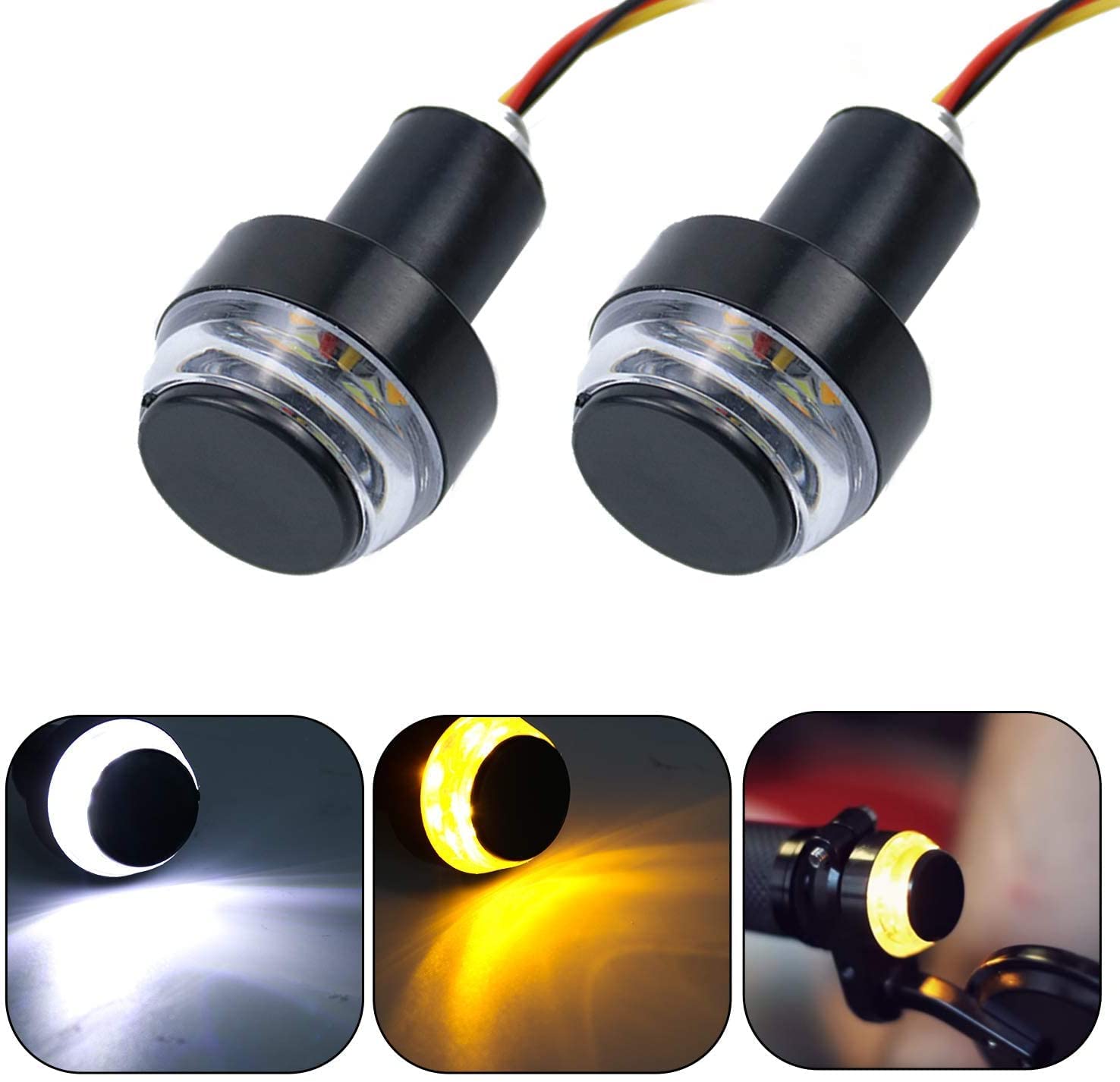 Bike Handle Bar End Led Indicator Light For Universal Bike/Scooty Heavy 12 Led