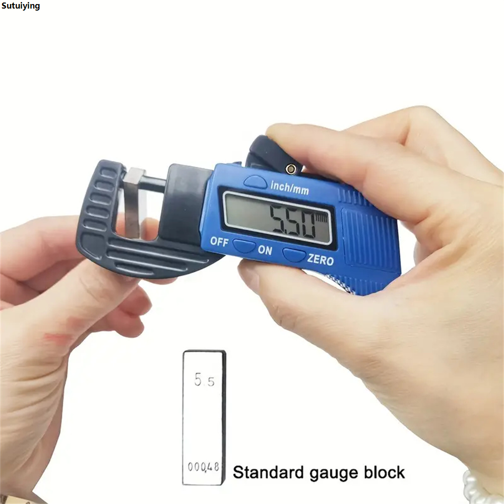 Sutuiying 0-12.7mm Digital Thickness Gauge, Digital Display Measuring New Tool Inch/Millimeter Conversion Portable Quick Mini Caliper