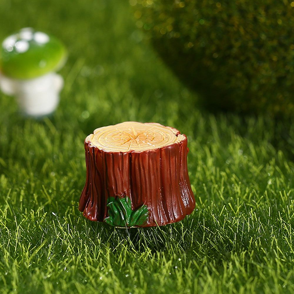Gift Resin Dollhouse Bonsai Ornament Micro Landscape Grassland Bridge Pool Figurine Miniature Model Home Decor