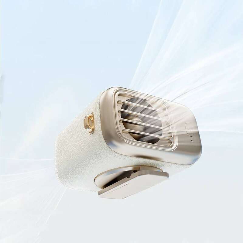 Portable Clip 3 Gear Waist Hanging 360 Degree Rotating Stand Cooling Neck Fan for Fishing Camping Hiking