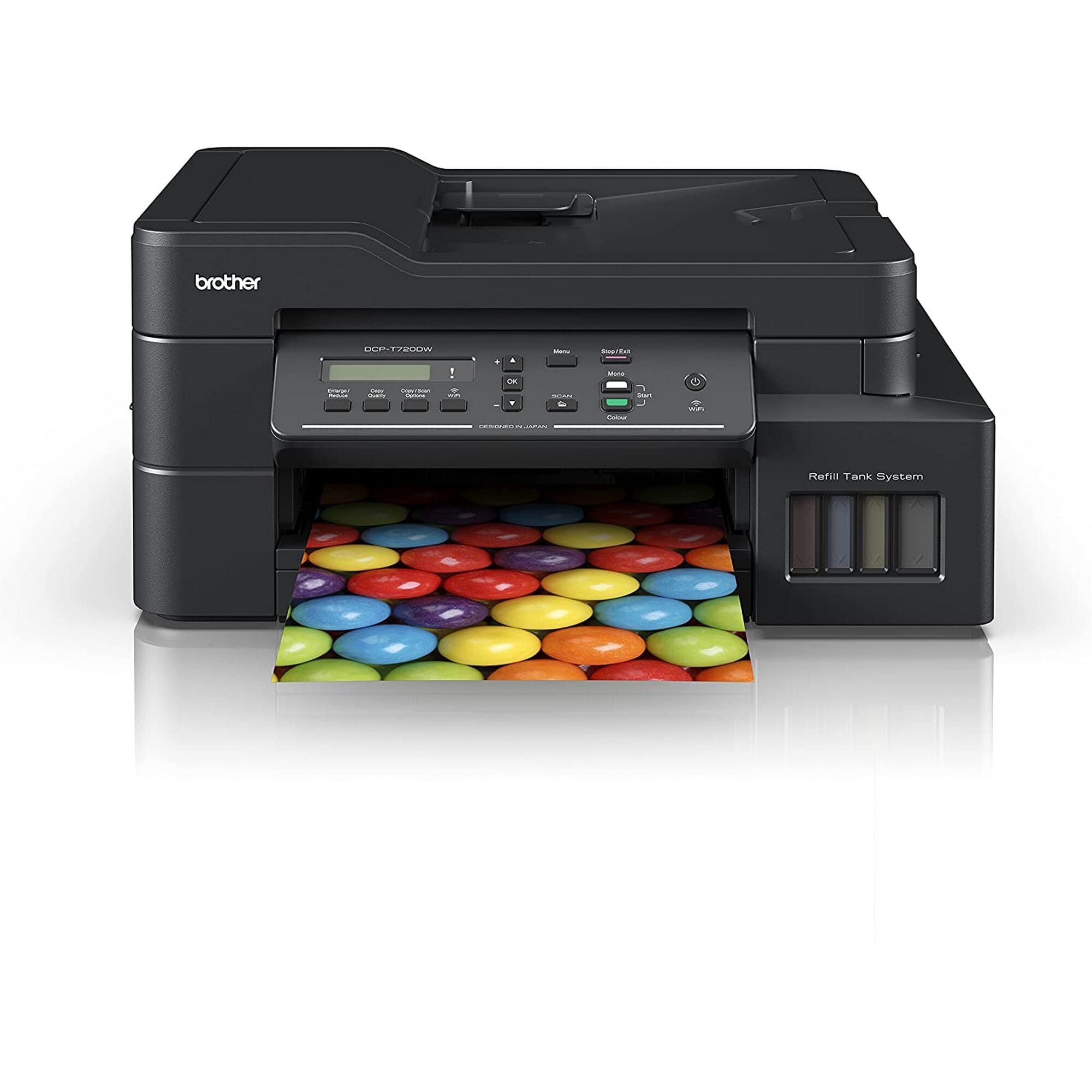Brother Printer Wireless All In One, Automatic 2 Sided Features, Mobile & Cloud Print And Scan ,Ink Tank Printer- DCP T720DW