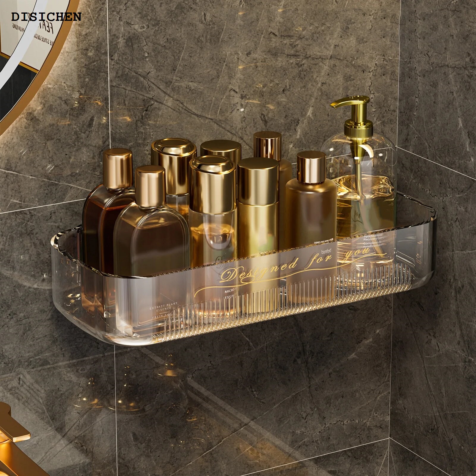 DISICHEN Sales promotion Storage Rack Transparent Wall Mounted Drainage Shelf Moisture Resistant Toiletries Organiser Kitchen Storage Organization