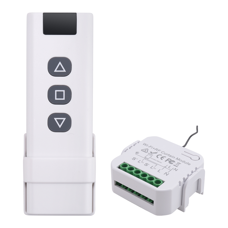 OUMERY Tuya Smart Life WiFi 433Mhz Blind Curtain Switch with RF Remote for Electric Roller Shutter Control, 2RC 1RE