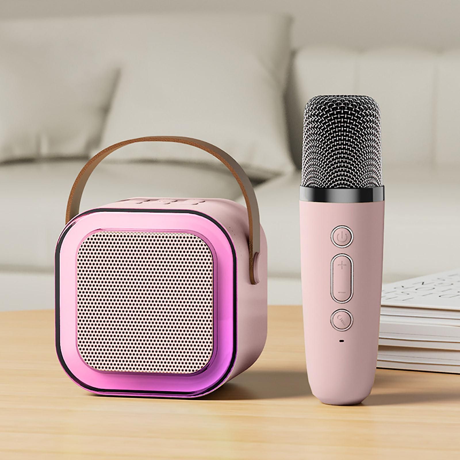 K12 Colorful Bluetooth Speaker With 1 Pc Karaoke Mic System For Home Singing Magic Ai Voice