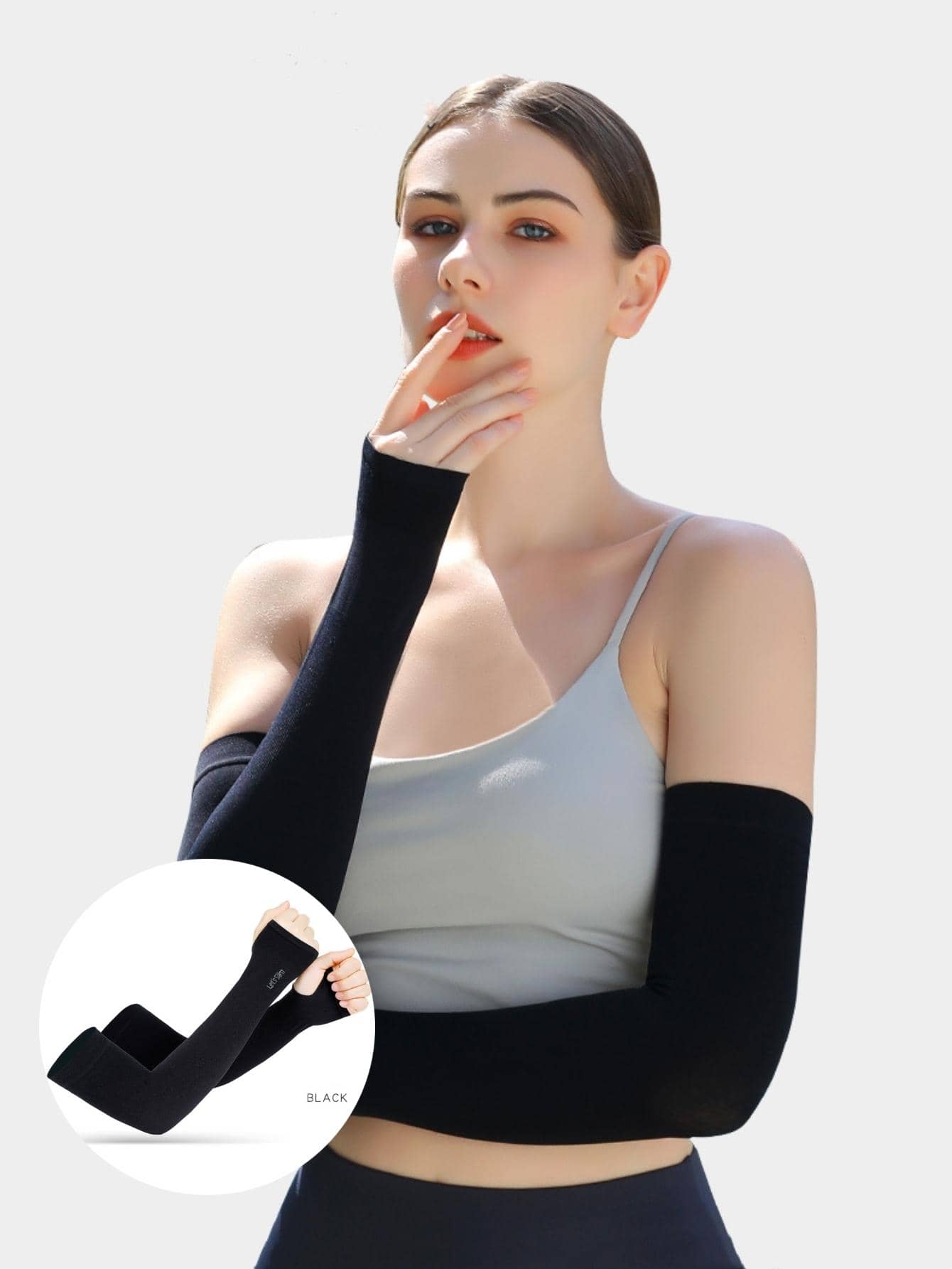 Arm Sleeves For Unisex Thumb Hole, For Driving, Cycling, Tennis, Cricket, Football, Golf, Outdoor, Gym, and Riding