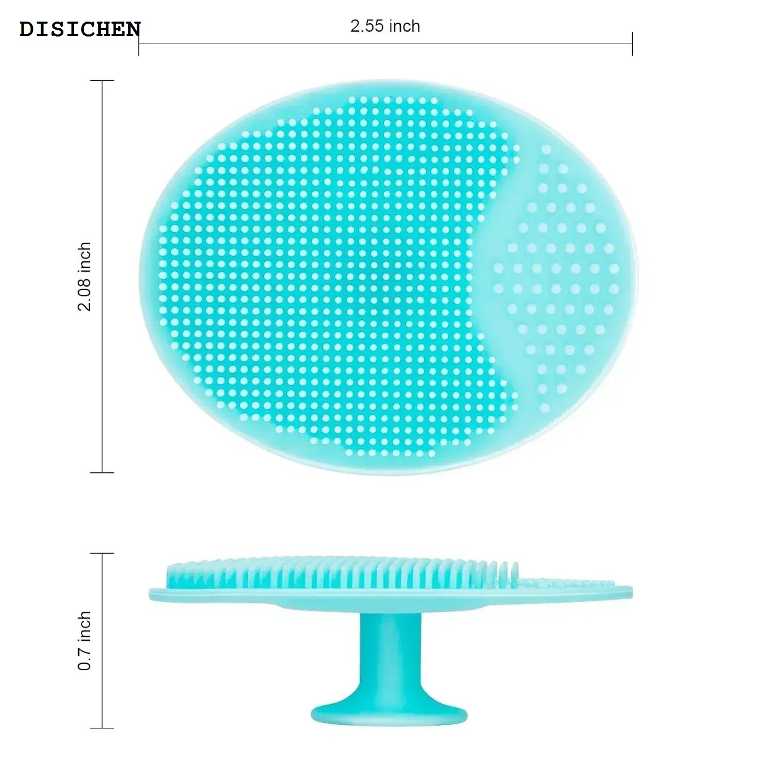DISICHEN New 4 Pack Face Scrubber,JEXCULL Soft Silicone Facial Cleansing Brush Face Exfoliator Blackhead Acne Pore Pad Cradle Cap Face Wash