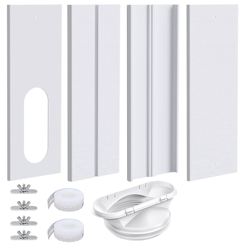 Spare Parts Portable Air Conditioner Window Kit with 2 in 1 Coupler, Universal AC Window Vent for Hose 5.1Inch/5.9Inch Diameter