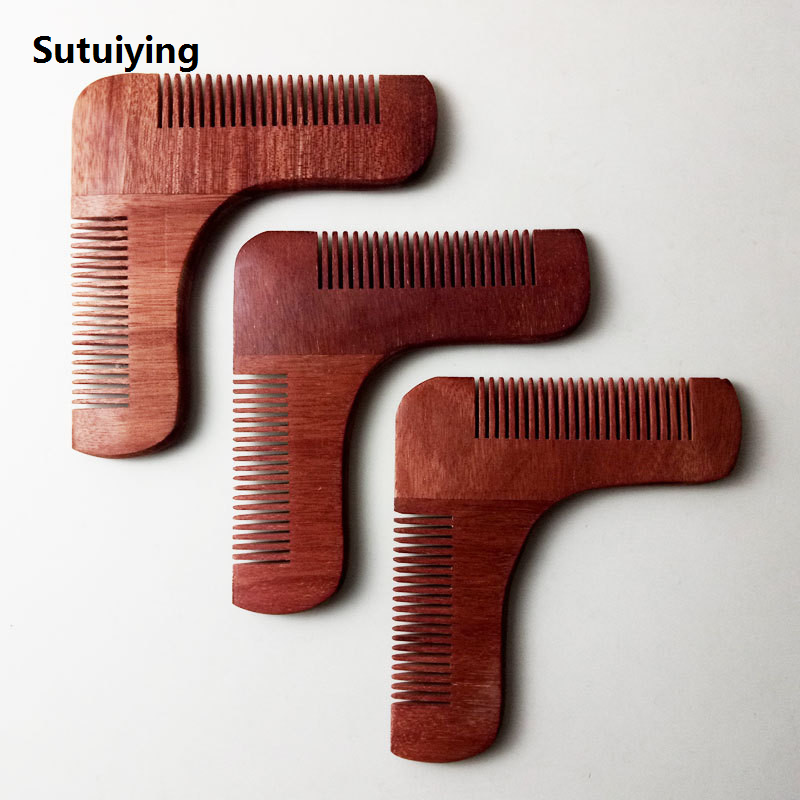Sutuiying 1Pc Wooden Beard Comb Anti-static Moustache 2025 New Comb Men Beard Care Styling Tool
