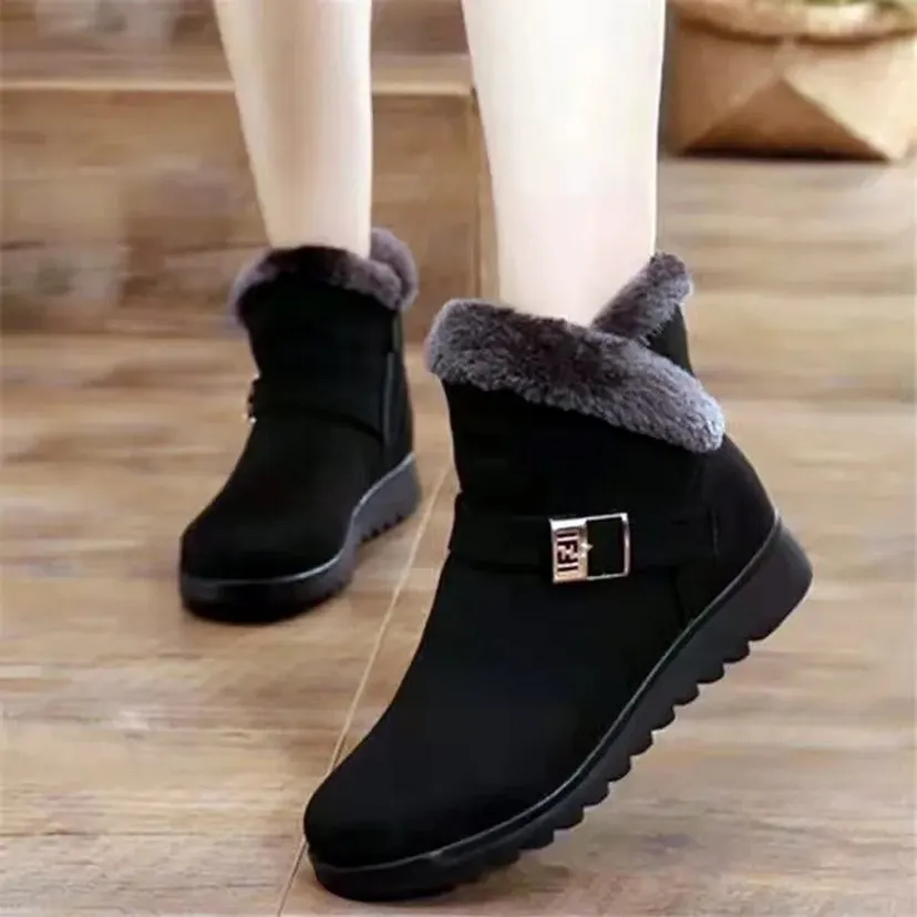 Korean Style Winter Women Boots Waterproof Snow Boots Casual Lightweight Ankle Warm Fur Boots