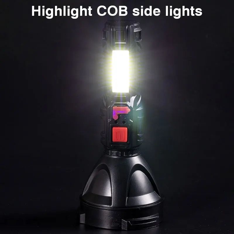 Sales promotion 9900LM Ultra Powerful Flashlight Built-in Battery 18650 High Power Led Flashlights Waterproof Portable Rechargeable Led Lamp