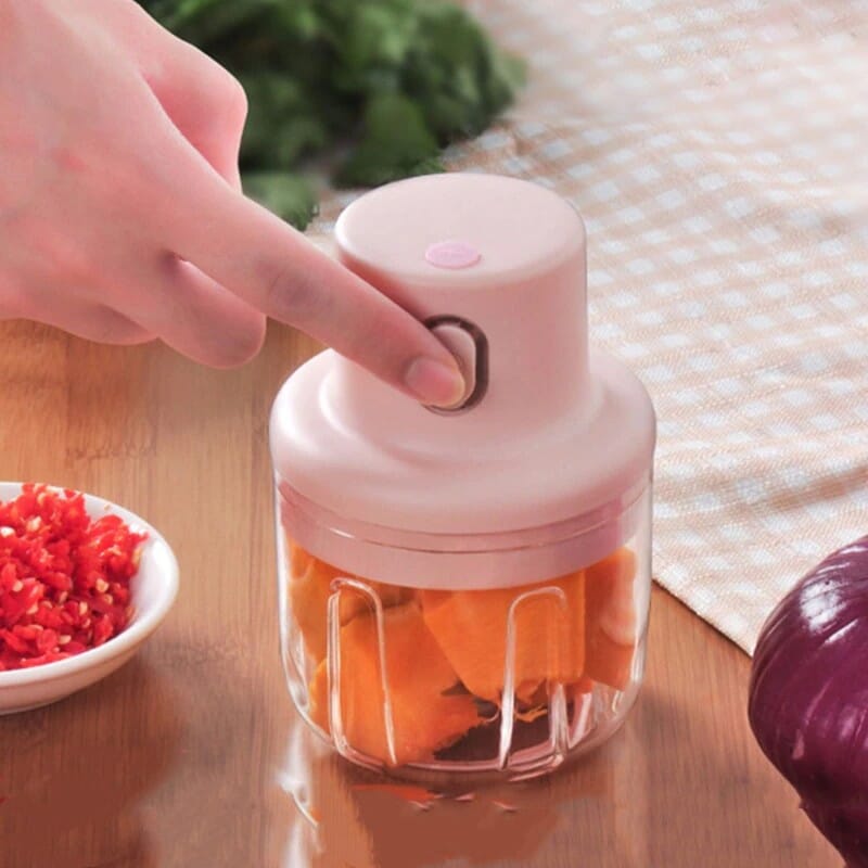 Portable Electric USB Rechargeable Fruit Vegetable Onion Garlic Cutter Mixer Blender Grinder Food Speedy Chopper