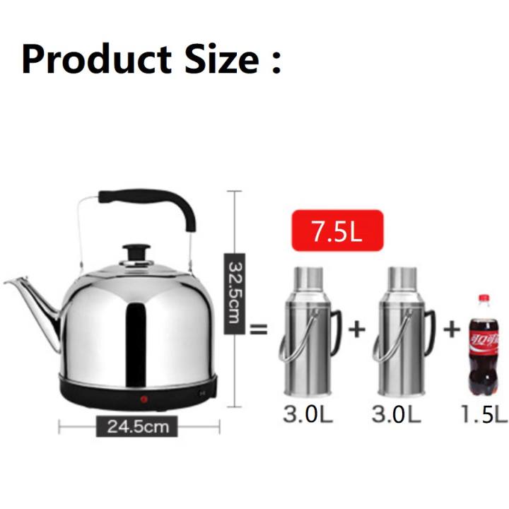 Stainless Electric Kettle Water Heater 5L | Whistling Tea Kettle Auto Cut Off