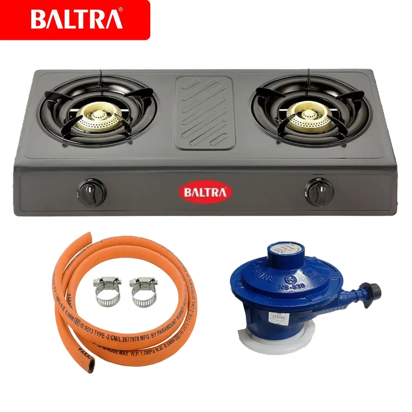 Baltra Automatic Gas Stove Charm BGS 119 Full Set Includes Regulator Pipe Clips One Year Warranty
