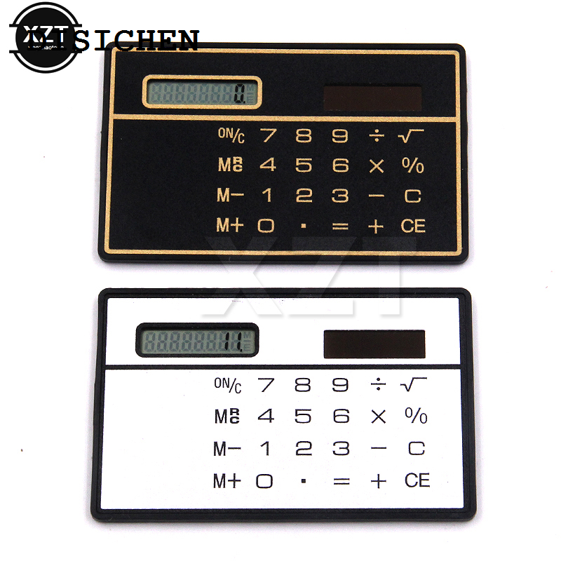 DISICHEN 【2025 Version】 1pcs Ultrathin Mini Card Size Pocket Calculator Solar Pocket Size 8-digit Portable Calculator Office School Supplies
