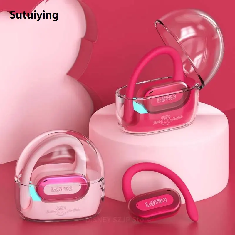 Sutuiying Disney Earbuds HIFI Sound OWS Over Ear Headphones Bluetooth YC08 Luxury Sports Lotso Wireless Headset with Mic Noise Reduction For Kids