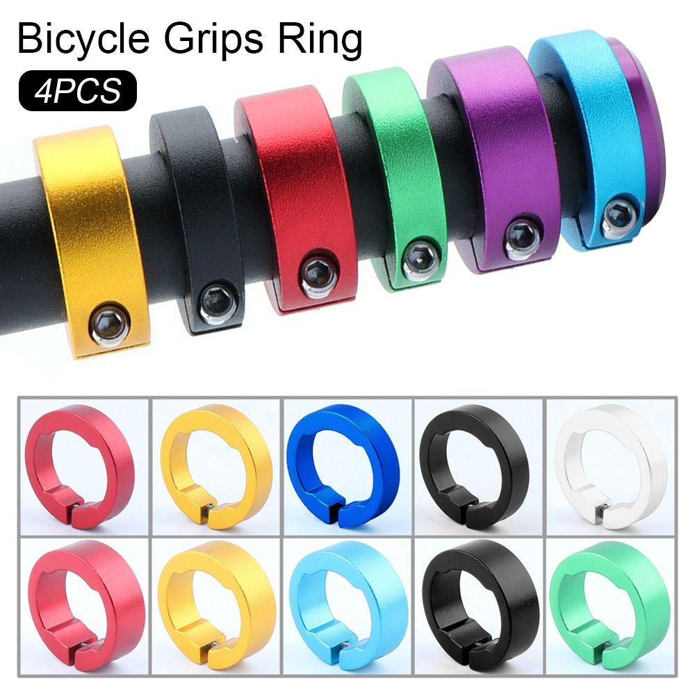 4PCS New Aluminum Alloy 8/12MM Bike Handlebar Grip Bicycle Grips Ring End Lock Rings Bicycle Parts