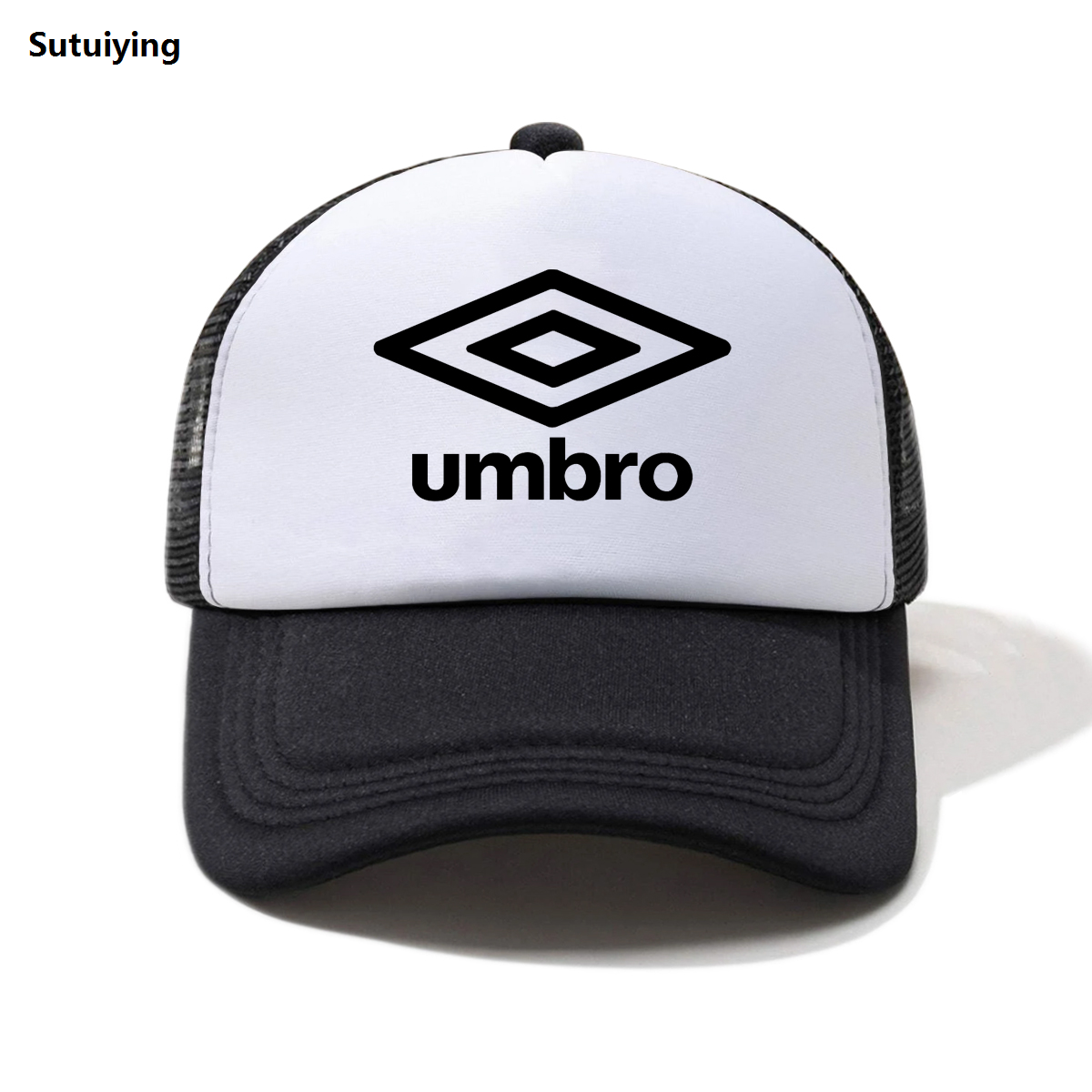 Sutuiying 1 pcUMBOR printed sponge half mesh outdoor fashion accessory Fashion hat, adjustable size, suitable for both men and women