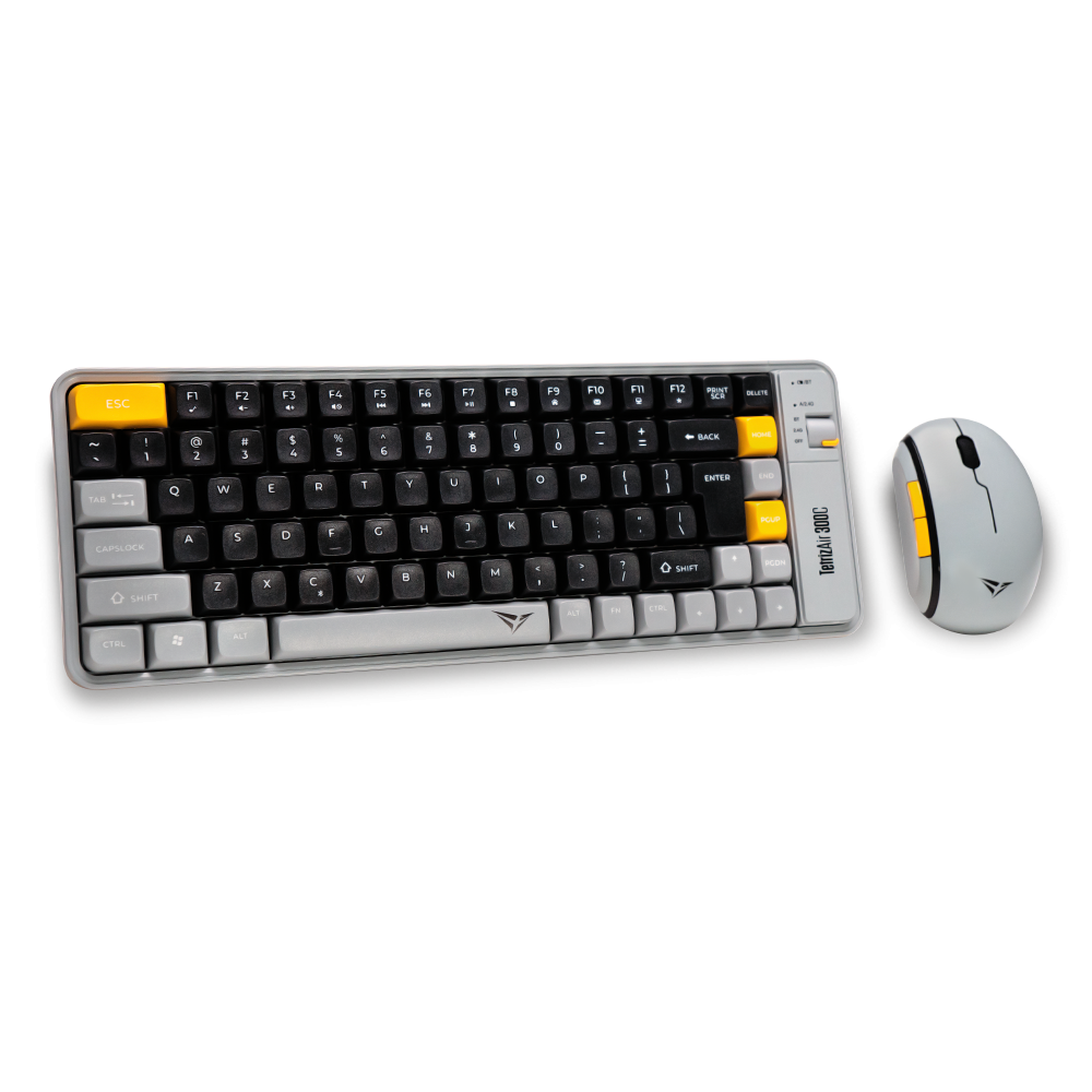 Alcatroz Tetriz Air 300C Dual Mode (Bluetooth 5.3 & Wireless 2.4G) - Rechargeable 84-Key Compact Membrane Keyboard & Mouse Combo
