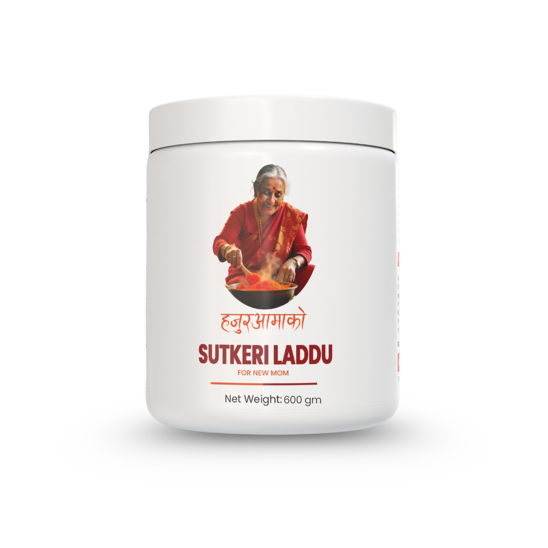 Hajuraamako Sutkeri Laddu(Dry Fruits Laddu) - Immunity Booster Laddu for New Moms & the Whole Family | Traditional Postpartum Nutrition - 600 gm