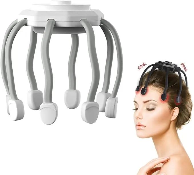 1 Piece Electric Scalp Massager with Several Modes for Stress Relaxation and Tension Deep Sleep- Black color